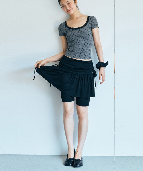 MIXXO MIXXO Shirring Banding Miniskirt S