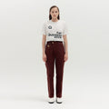 EENK EENK QENEVA Asymmetric Front Denim Pants - Brown