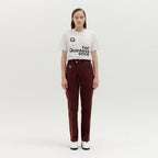 EENK EENK QENEVA Asymmetric Front Denim Pants - Brown