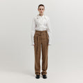 EENK EENK XIOM Double-Belt Straight Pants - Camel