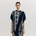 EENK EENK XRANGE Sleeveless Fringed Knit Top - Navy Multi