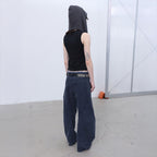 LCDC TM DOUBLE LAYERED SLEEVELESS TOP (BLACK)