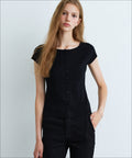 MIXXO MIXXO Cardigan Boat Neck Cap Sleeve