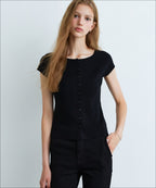 MIXXO MIXXO Cardigan Boat Neck Cap Sleeve