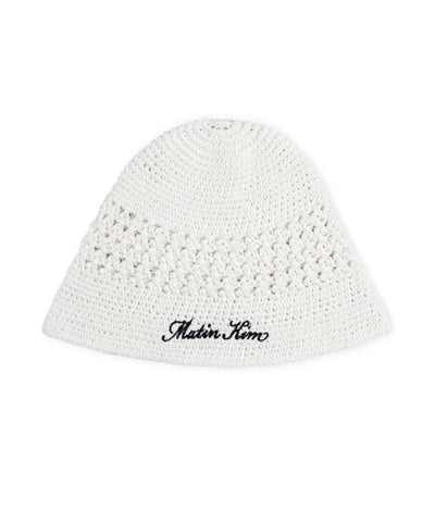 MATIN KIM Crochet Cotton Bucket Hat