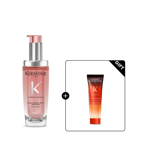KERASTASE Chroma Absolue Hair Oil 75ml (+Night Serum 30ml)