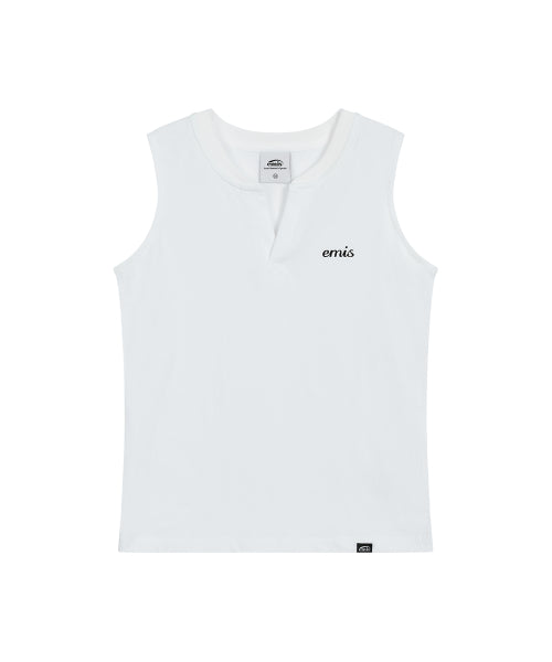 EMIS EMIS T-Shirt Henley Neck Sleeveless Top