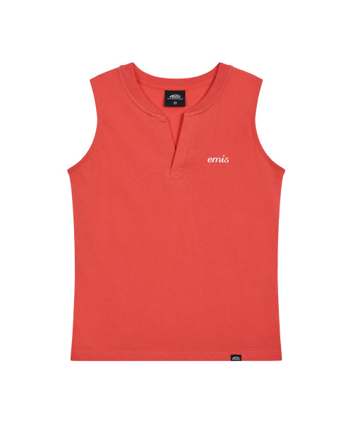EMIS EMIS T-Shirt Henley Neck Sleeveless Top