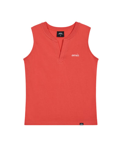 EMIS T-Shirt Henley Neck Sleeveless Top