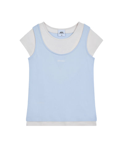 EMIS T-Shirt Layered Look - Pastel Blue
