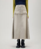 MIXXO MIXXO Layered Denim Long Skirt