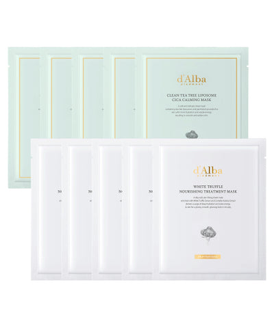 D'ALBA Clean Tea Tree Cica Calming Mask 10 sheets