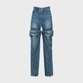 YCH LAYERED JEANS BLUE (W23DB702BL)