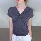 ETMON Twist Knot T-Shirt, Charcoal