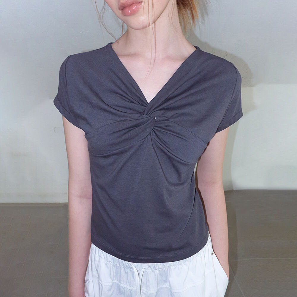 ETMON Twist Knot T-Shirt, Charcoal