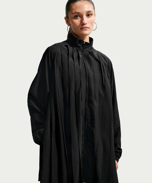 NIKE NIKE Sportswear Oversized Long Sleeve Pleated Mini Dress - Black