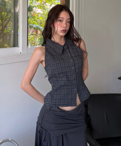 MIXXO Shirt Halter Tank Top (C, S)