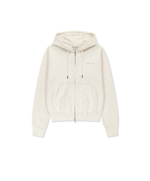 MATIN KIM MATIN KIM Hoodie Zip Up in Ivory
