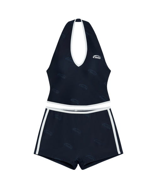 EMIS EMIS Halter Two-Piece Swim Set - Navy