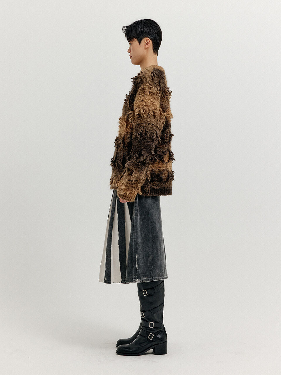 EENK EENK XINSTON Textured Knit Pullover - Brown