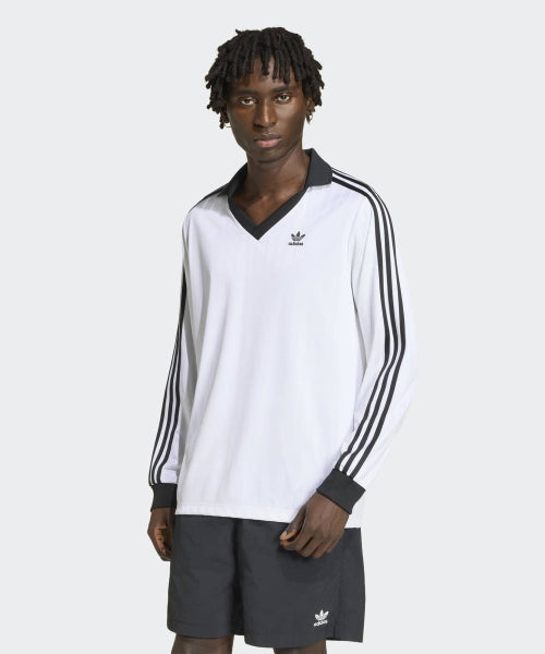 ADIDAS ADIDAS Pique Football Long Sleeve Tee - White
