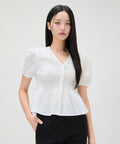MIXXO MIXXO V-neck Shirring Blouse C