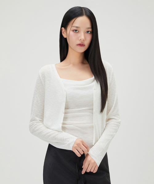 MIXXO MIXXO Cardigan V-neck See-through
