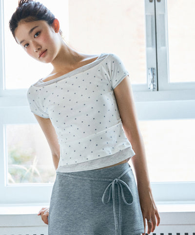 MIXXO T-Shirt Boat Neck Layered