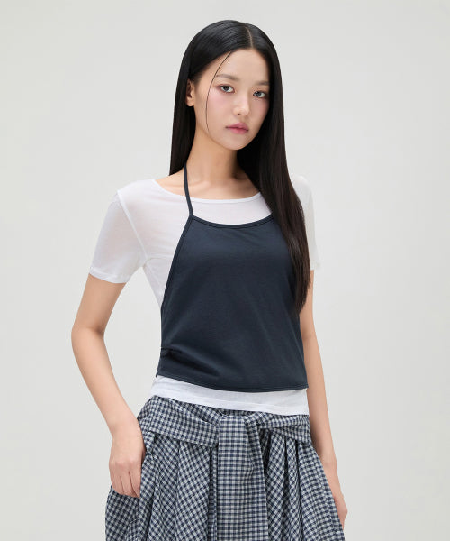 MIXXO MIXXO T-Shirt Tie Halter Layered