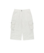 MATIN KIM MATIN KIM Crinkle Capri Pants in White