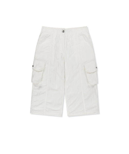 MATIN KIM MATIN KIM Crinkle Capri Pants in White