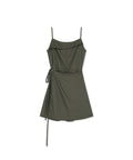 MATIN KIM MATIN KIM Sleeveless Wrap Dress Khaki