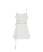 MATIN KIM MATIN KIM Sleeveless Wrap Dress Cream