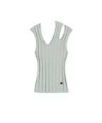 MATIN KIM MATIN KIM Cut Out Sleeveless Knit Top