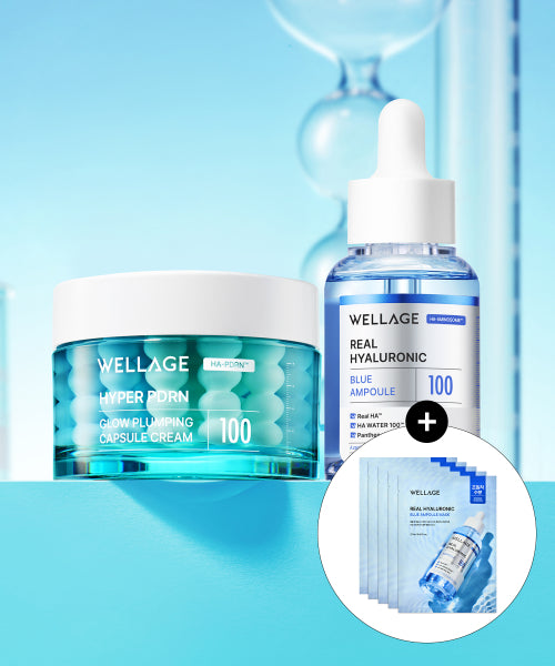 WELLAGE WELLAGE Hyper PDRN Capsule Cream + Hyaluronic Blue 100 Ampoule 50ml SPF 50