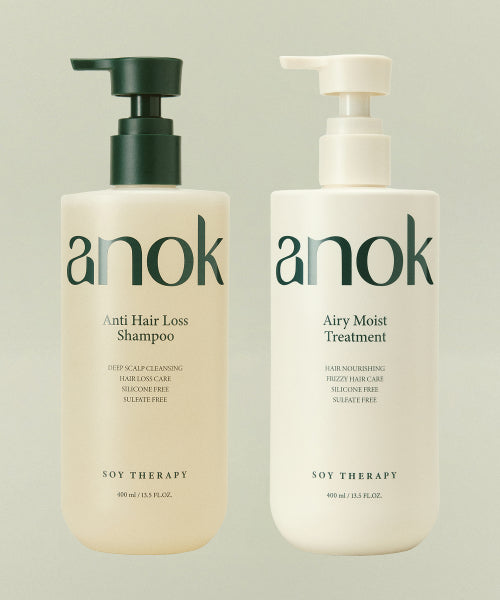 ANOK [Protein Adsorption/Scalp Care] Vegan Protein Deep Scaling Stress Relief Perfume Shampoo & Treatment 400ml