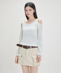 MIXXO MIXXO Knitwear Off-Shoulder Long Sleeve (C)
