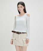 MIXXO MIXXO Knitwear Off-Shoulder Long Sleeve (C)