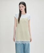 MIXXO MIXXO Lace Satin Layered Dress Size C