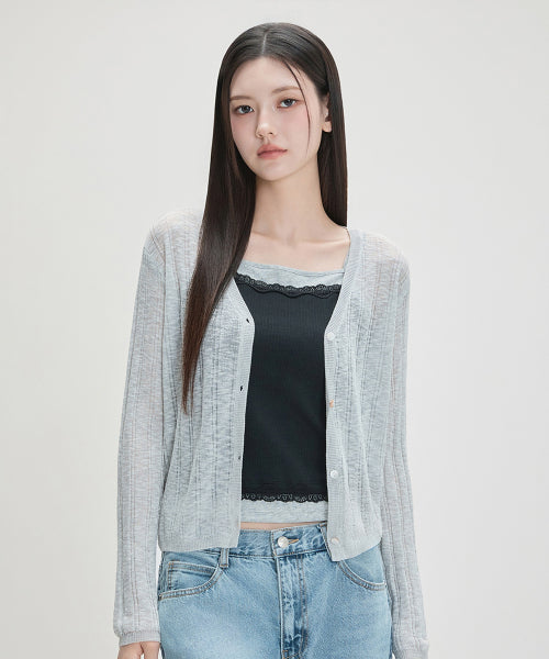 MIXXO MIXXO Loose Fit V-neck Cardigan