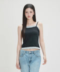 MIXXO MIXXO Lace Layered Tank Top T-Shirt