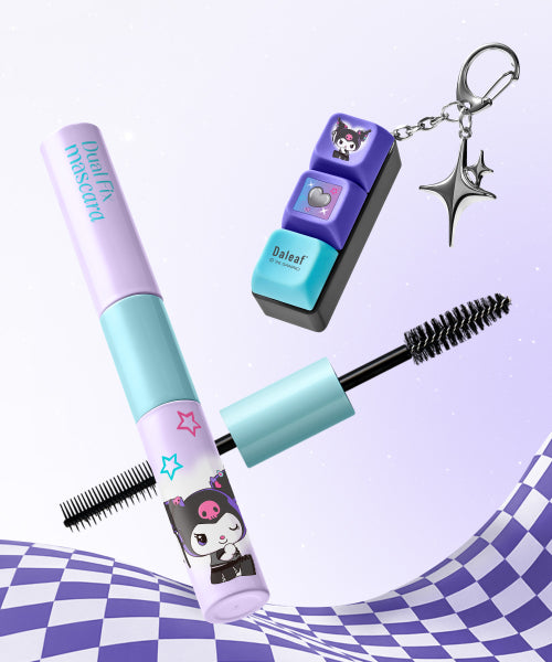 DALEAF [Kuromi Edition] Dalif Glam Dual Fix Hair Mascara 200ml limited edition (+GWP Kuromi keycap key ring gift)