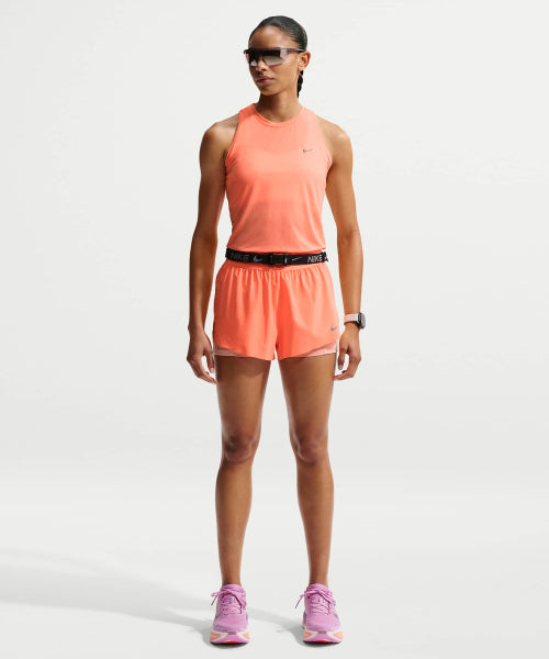 NIKE NIKE Swift Dry Fit Mid-Rise 2-in-1 Running Shorts W - Orange Pulse