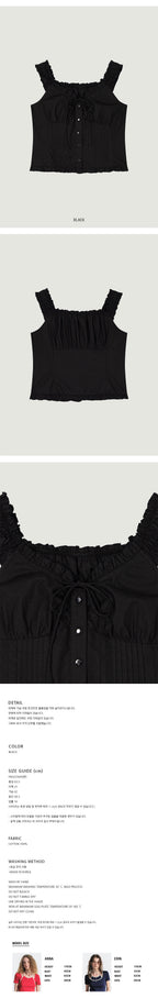 GROVE INA SLEEVELESS TOP (BLACK)