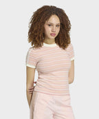 ADIDAS Slim Stripe Tee - Sandy Pink