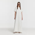 EENK YULIZABETH Short Sleeve Maxi Dress - White