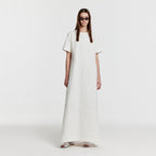 EENK YULIZABETH Short Sleeve Maxi Dress - White