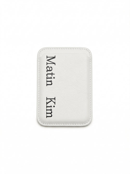 MATIN KIM MATIN KIM Magnetic Card Wallet Ivory