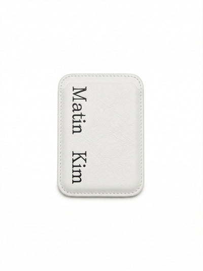 MATIN KIM Magnetic Card Wallet Ivory