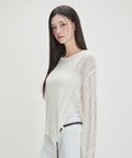 MIXXO MIXXO Slit See-Through Pullover Women